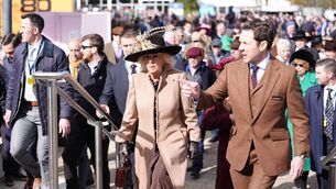 <p>Queen Camilla on day two of the 2026 Cheltenham Festival at Cheltenham Racecourse. Picture: Adam Davy/PA Wire. </p>