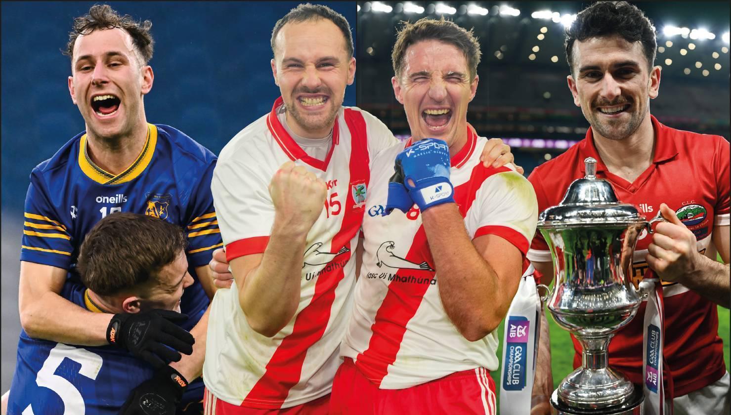 KERRY GOLD: (From left) Ballymacelligott face another All-Ireland champion in Gaeltacht (middle) in the opening round of Kerry's SFL on Sunday while former All-Ireland Club SFC champions Dr Crokes will play new kingpins Dingle (right) in the most enticing Division 1 tie of the round 