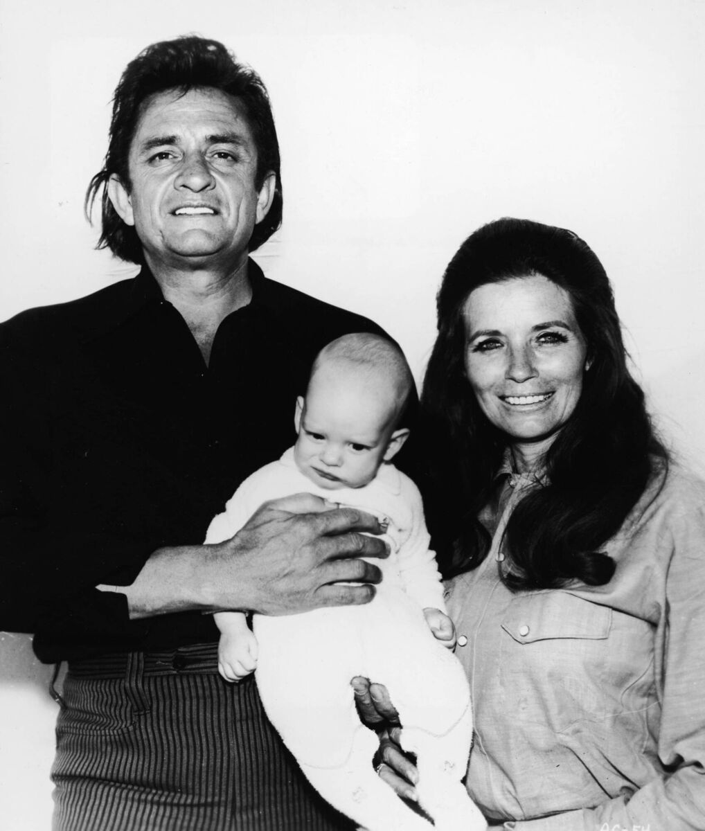 Johnny Cash and his wife June Carter Cash with their infant son John Carter Cash in 1970. (Photo: Paramount Pictures/Getty Images
