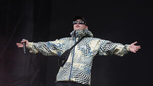 <p>Mo Chara of Kneecap performing at Electric Picnic. File picture</p>