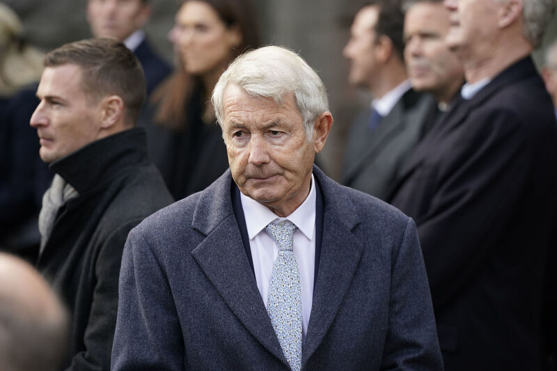 Michael Lowry at the funeral of Ben Dunne in 2023. The Moriarty Tribunal had examined payments made to Lowry by Ben Dunne and whether Lowry did anything in return. File picture: Niall Carson/PA