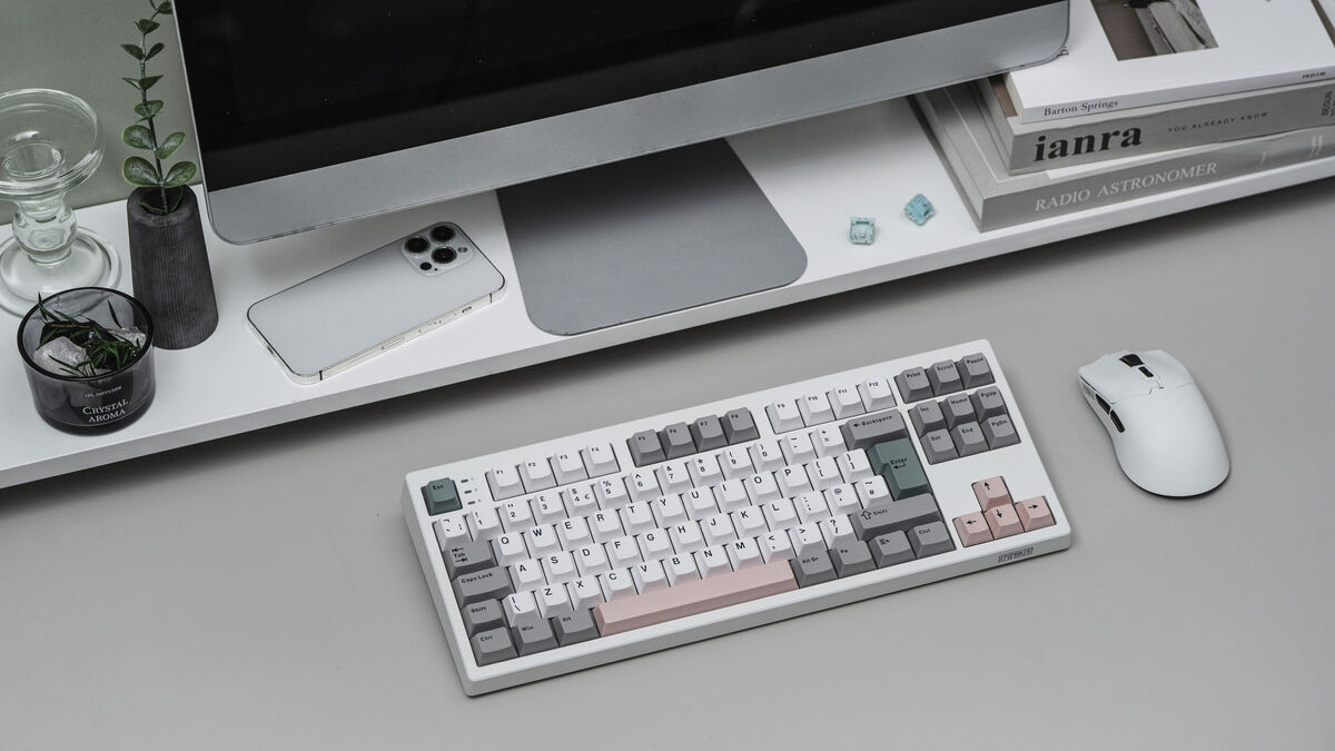Cherry profile PBT keycaps provide a textured surface that remains comfortable during long typing sessions. Picture: Epomaker.