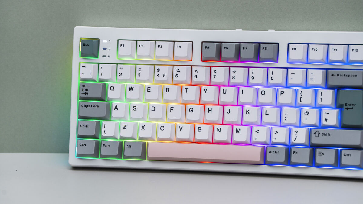 Per-key RGB lighting offers multiple effects and brightness levels for custom setups. Picture: Epomaker.