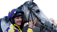 Paul Townend celebrates with Il Etait Temps after winning 11/3/2026