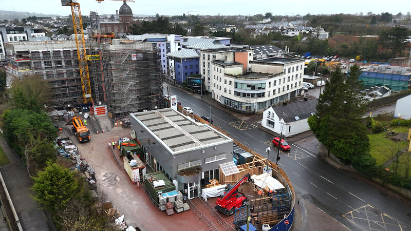 The former Finbarr Galvin motor showroom site is in the foreground but is not currently being developed. Picture: Larry Cummins The former Finbarr Galvin motor showroom site is in the foreground but is not currently being developed. Picture: Larry Cummins