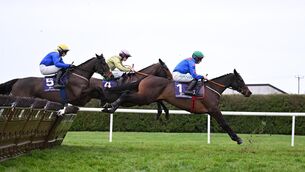 <p>Wodhooh and Jack Kennedy win for owners The Sundowners Partnership and trainer Gordon Elliott. Pic: Healy Racing</p>