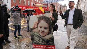 <p> Gillian and Stephen Morrison Sherratt, whose son Harvey died after long delays for treatment, at Government Buildings last week ahead of their meeting with Tánaiste Simon Harris and health minister Jennifer Carroll MacNeill. Picture: Leah Farrell/RollingNews</p> <p> Gillian and Stephen Morrison Sherratt, whose son Harvey died after long delays for treatment, at Government Buildings last week ahead of their meeting with Tánaiste Simon Harris and health minister Jennifer Carroll MacNeill. Picture: Leah Farrell/RollingNews</p>